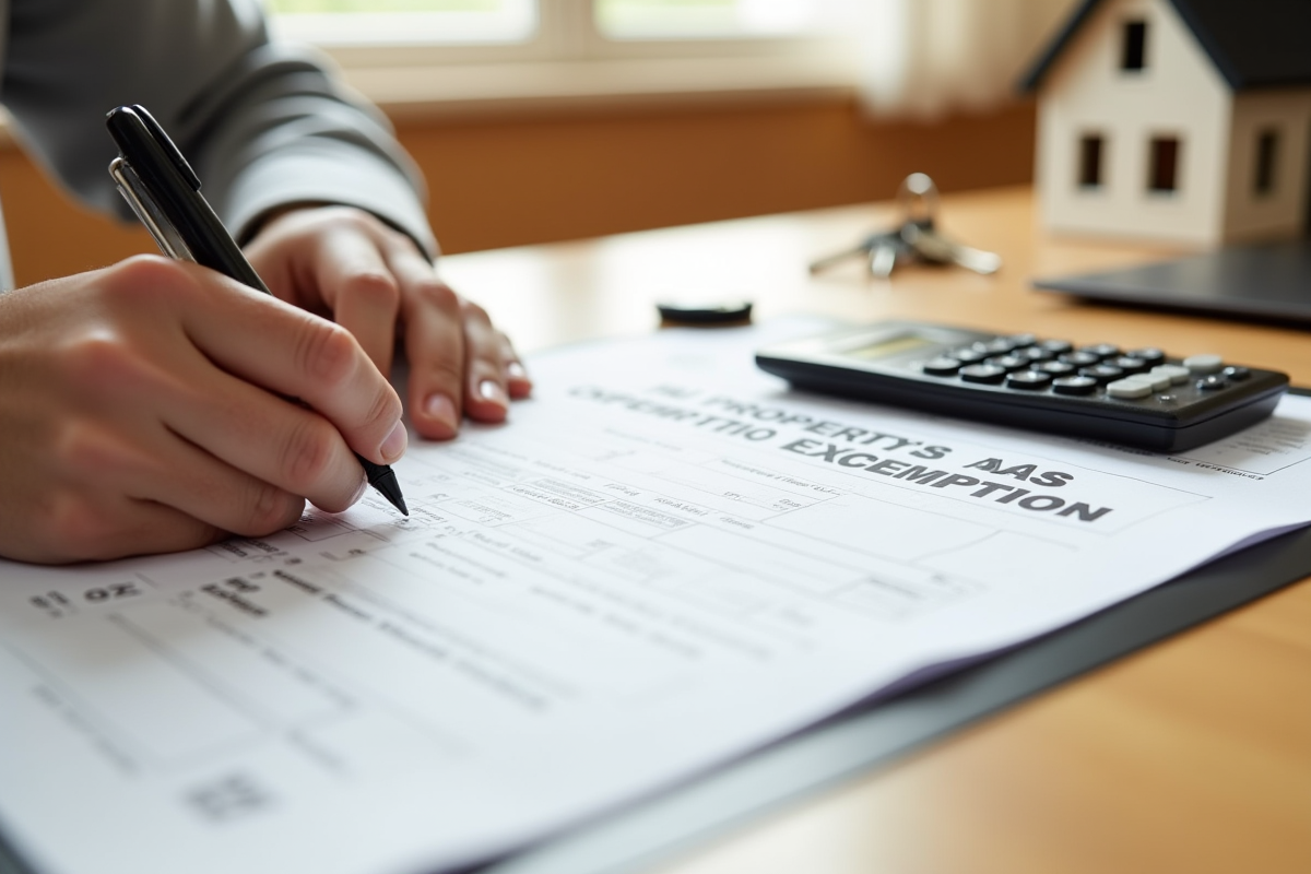 Gros plan sur des mains signant des papiers d exemption fiscale logement